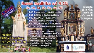 LIVE 415 Eucharistia litánie k D S 430 Dismas 440 sv Pio 450 svFaustína 500 ruženec [upl. by Nosrettap]