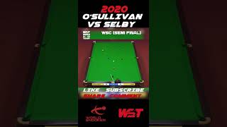 OSullivan vs Selby WSC 2020 SF ronnie selby snooker shorts wst escape snookermoments [upl. by Lrigybab528]