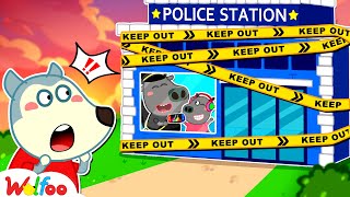 Wolfoo Police Office Was Blocked  Educational Videos For Kids  Wolfoo Channel [upl. by Eyks956]