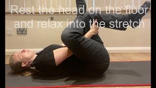 Supine lying gluteal buttock piriformis stretch [upl. by Dorine]