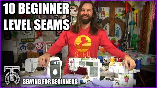 10 Beginner Level Sewing Seams How to use a sewing machine tutorial  Brother ST150HDH [upl. by Ynalem]