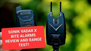 SONIK VADER X Carp Fishing bite Alarm Review  Range Test Back Of The Landing Net [upl. by Nwahsear]