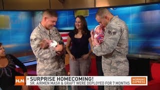 Surprise military reunion live on Morning Express [upl. by Les]