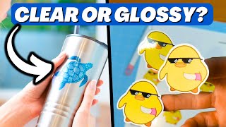 Clear Vs Glossy Printable Vinyl Sticker Paper Explained For Beginners [upl. by Opiuuk]