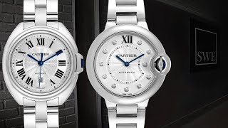 Cartier Ballon Bleu and Cartier Cle Ladies Watches  SwissWatchExpo [upl. by Asilanom]