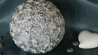 Kugel basteln – Wohndeko basteln aus Alufolie fürs ganze Jahr – tinker living room decoration [upl. by Neffets596]