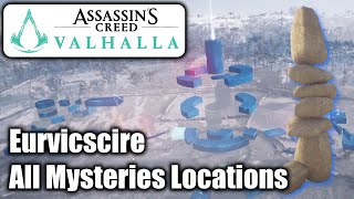 Assassins Creed Valhalla  Eurvicscire All Mysteries Locations [upl. by Noscire]