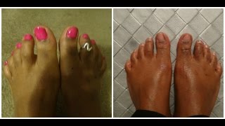 Gel Polish Toes At Home  DIY Dry Pedicure [upl. by Feetal]