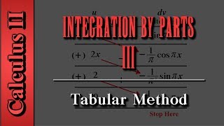 Calculus II Integration By Parts Level 3 of 6  Tabular Method Escalantes Method [upl. by Innek]