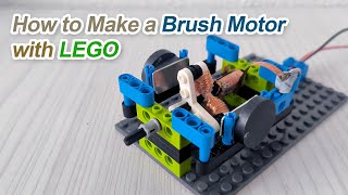 How to Make a Brush Motor with LEGO  Easy StepbyStep Guide [upl. by Leumek]