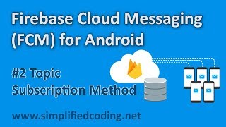 2 Firebase Cloud Messaging Tutorial for Android  Topic Subscription Method [upl. by Marja]