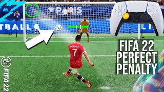 FIFA 22  HOW TO SHOOT THE PERFECT PENALTY  HOW TO SCORE A PENALTY  HOW TO WIN PENALITIES [upl. by Ellegna]