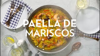 COMO FAZER PAELLA DE FRUTOS DO MAR  Uma receita de paella tradicional [upl. by Gnuoy]