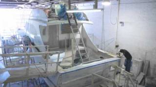 Jeff Burton 46 Boat Construction Time Lapse 4 of 4 [upl. by Allin]