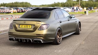 788HP Mercedes E63 S AMG 4MATIC with Decat BRABUS Exhaust  LOUD Accelerations amp Launch Controls [upl. by Llabmik240]