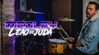 Medley Leão de Judá  Morada  JC Batera DRUM COVER [upl. by Keiryt]