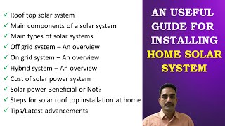 “An useful guide for installing Home Solar system” Tamil [upl. by Wiles]