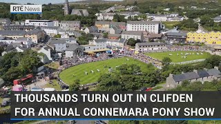 Thousands turn out in Clifden for annual Connemara pony show [upl. by Eyla]