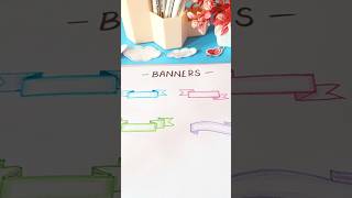 How to Draw Ribbon Banners For your Bullet Journal  Doodle with Me shehnilakhan [upl. by Nileek]