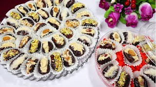 Iftar Special Dessert Recipe ❗ Ramadan Special 2022 Assorted Stuffed datesKhajoor Recipe [upl. by Scully]