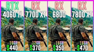 RTX 4060 TI 16GB vs RX 7700 XT vs RX 6800 vs RX 7800 XT  Test in 25 Games [upl. by Soulier205]