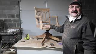 Antique desk chair refinish [upl. by Godden]