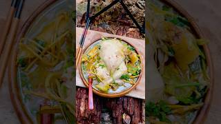 ginseng with whole chicken boiled soup🤤🤤🤤nature food 🌿🌿🏕️🏕️🇳🇵🇳🇵 [upl. by Downall]