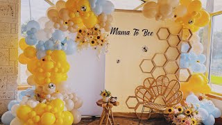 Mama To Bee Baby Shower Decor  Honeycomb Decor [upl. by Amaerd]