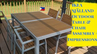 IKEA SJÄLLAND Outdoor Table amp Chairs Assembly in Tagalog with English Caption [upl. by Jemimah]