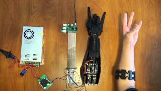 3D Printed Controllable Prosthetic Hand via EMG [upl. by Caiaphas]