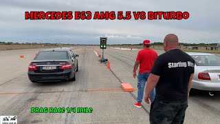 MERCEDES E63 AMG 55 V8 BiTurbo 386KW drag race 14 mile 🚦🚗  4K UHD [upl. by Anoyk788]