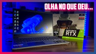 COLOQUEI UMA RTX 3070 NO MEU NOTEBOOK IDEAPAD S145 E TIVE UMA SURPRESA [upl. by Foscalina]