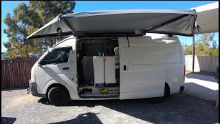 Bushwakka extreme 180 awning on my off grid van [upl. by Nerad]