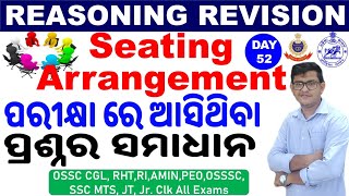 Seating Arrangement Previous Year QuestionsReasoning RevisionDay 52OSSC CGLRHTRIARIAMINPEO [upl. by Coppock780]