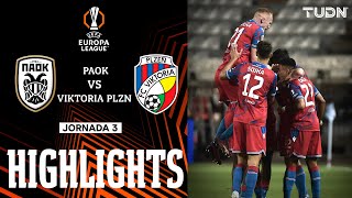 HIGHLIGHTS  PAOK vs Viktoria Plzn  UEFA Europa League 202425  TUDN [upl. by Halak]