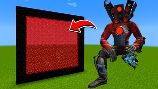 How to Make A Portal To The Titan Speakerman Injured Dimension in Minecraft [upl. by Atterual]