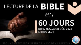 LECTURE DE LA BIBLE EN 60 JOURS  JOUR 12 DEUT 29  JOSUE 14 SR LOUIS PETCHINA [upl. by Baniaz]