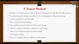 Methods of Ointment Preparation PH II [upl. by Kcirdneh]