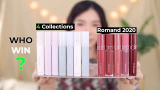 REVIEW ROMAND 2020 HANBOK PROJECT ❤️ JUICY LASTING TINT ❤️ ZERO VELVET TINT 💄Who Win❓ [upl. by Reffotsirhc299]