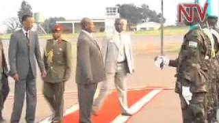 Museveni tours Rwanda Genocide Park [upl. by Annaeerb]