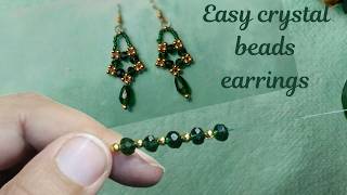 How to make beaded earrings  earrings making with beads Beaded earrings beadlot BeadingMagic [upl. by Aicnatsnoc]