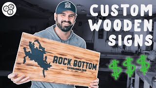 How to MAKE and SELL Wooden Signs  CNC  Woodworking [upl. by Einobe]