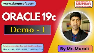 ORACLE 19c tutorials  Demo  1  by Mr Murali On 24102024 11AM IST [upl. by Tally291]