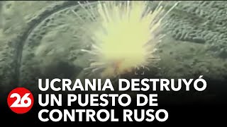 GUERRA RUSIAUCRANIA  Así es destruido por misiles ucranianos un puesto de control ruso [upl. by Elmira]