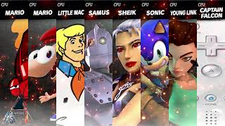 New Mods Flain vs Phinneas vs Fred vs Iron Giant vs Impa vs Hyrule Sonic vs Lara Croft vs Wiimote [upl. by Kobe]