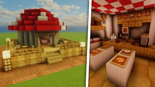 Minecraft Tutorial 🍄 Mushroom Cafe  Bakery ☕ [upl. by Arol]