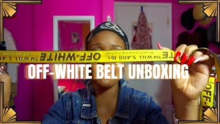 Luxury UNBOXING OffWhite mini industrial belt review [upl. by Ydroj]