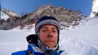 Skier Survives Fall Off 150 Foot Cliff [upl. by Omsoc874]