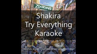 Shakira  Try Everything  Karaoke [upl. by Roskes]