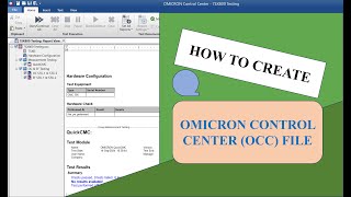 How To Create Omicron OCC File Comprehensive Way [upl. by Bratton]